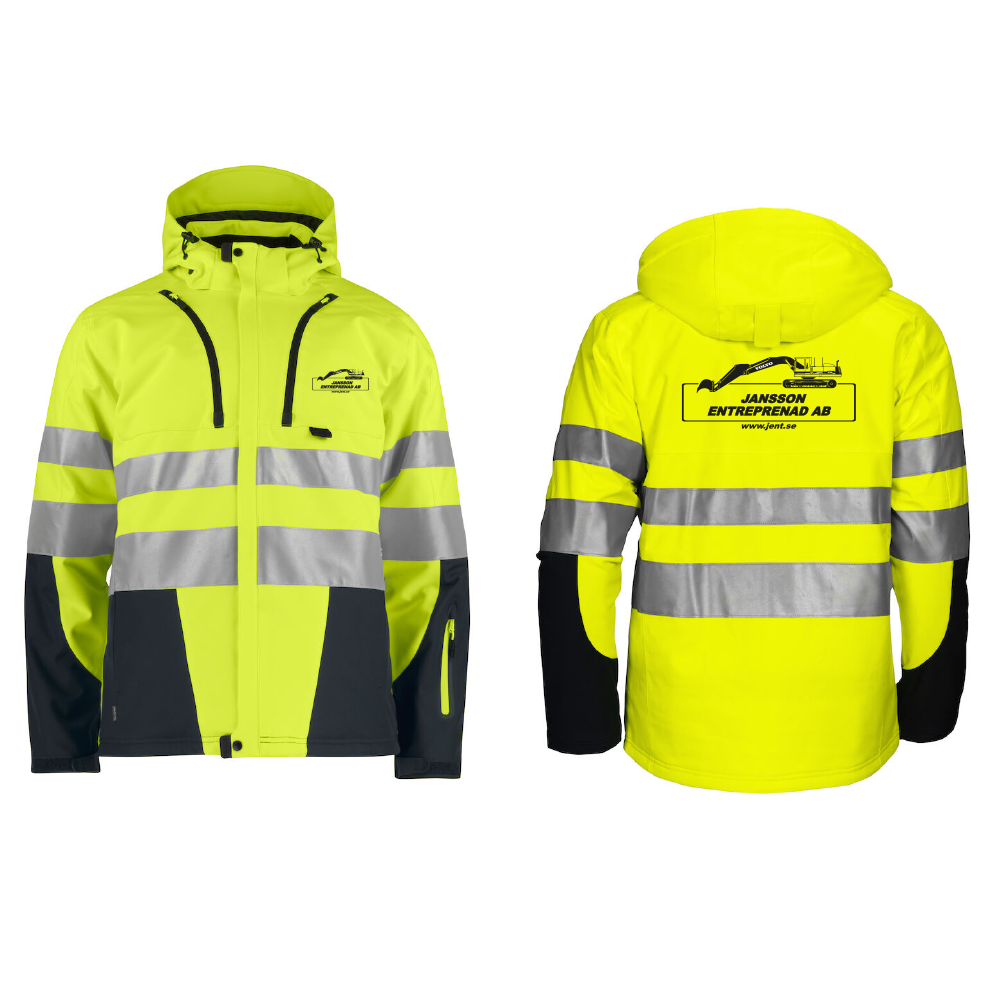 Fodrad Softshelljacka HV Gul/Svart