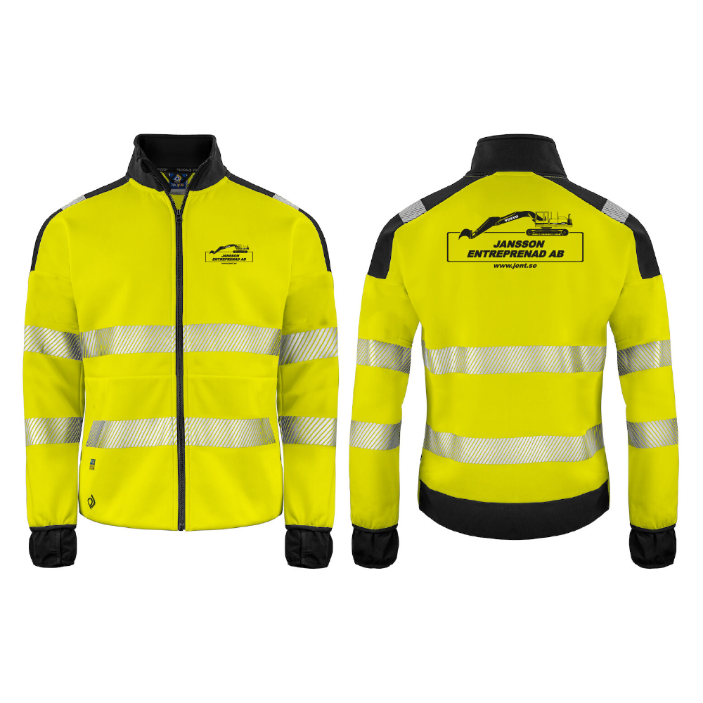 6109 Sweatshirt Full Zip Gul/Svart